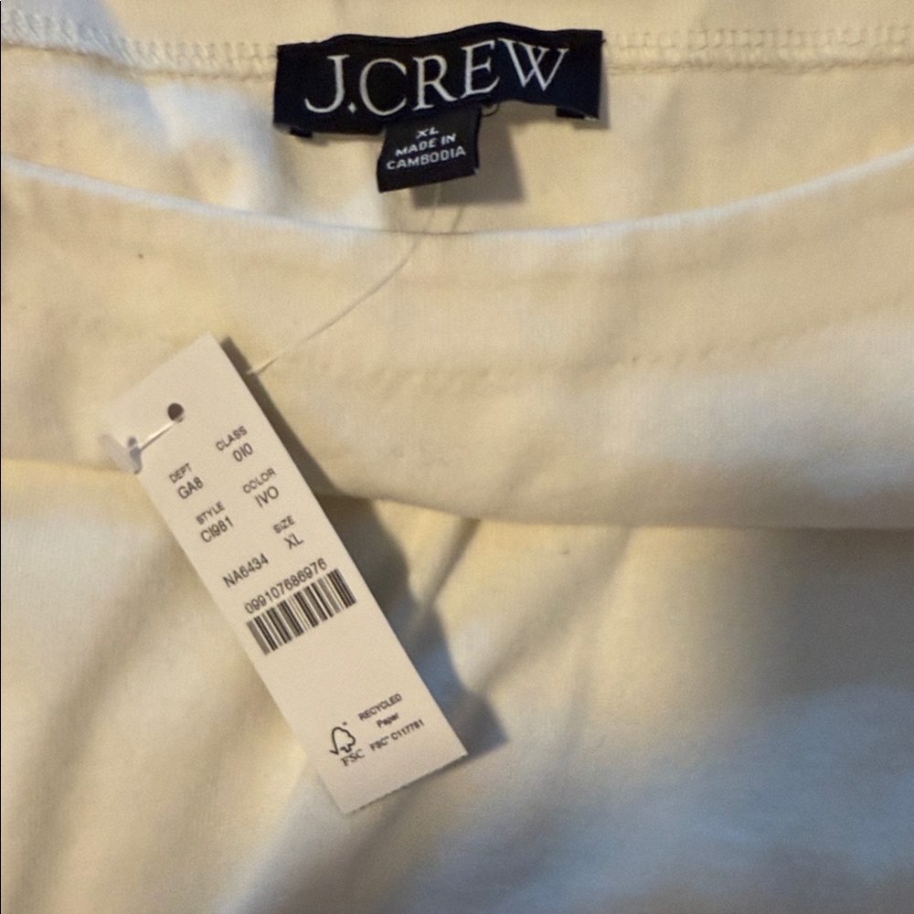 NWT J.Crew New Mariner Jersey Boatneck Muscle Shirt, size XL - Picture 3 of 3